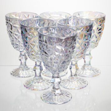 Набір келихів для вина 6 штук 340 мл винні келихи на ніжці скляні фужери для вина подарункові HP-19-173 9851 фото