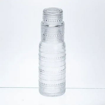 Графін для напоїв Pearl Dots 700 мл зі склянкою із товстого скла HP-17-13 10790 фото