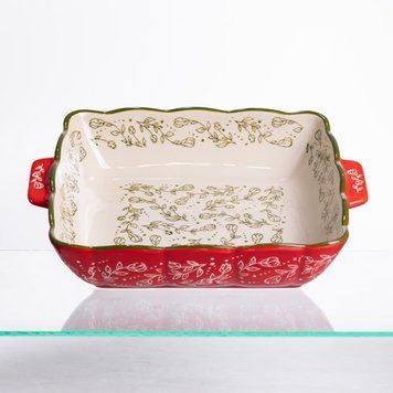 Форма для запікання Vintage 28&times;24&times;6 (см) квадратна форма для випікання в духовці з ручками Червона HM04-15 9127 фото