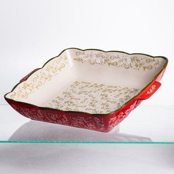 Форма для запікання Vintage 34&times;30&times;7 (см) квадратна форма для випікання в духовці з ручками Червона HM04-16 9128 фото