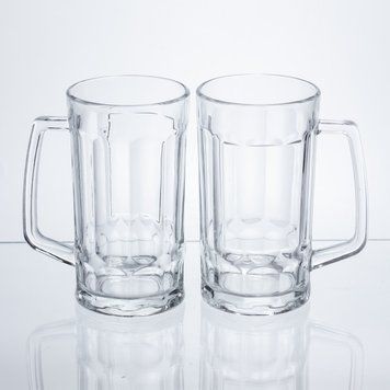 Набір кухлів для пива Beer Stein скляних 2 штуки по 530 мл HP-17-60 10776 фото