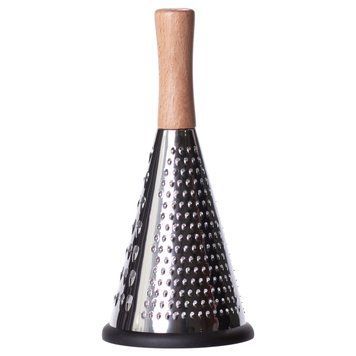 Conical three-sided stainless steel hand grater with wooden handle 11&times;24 (cm) HP-8-3 7764 фото