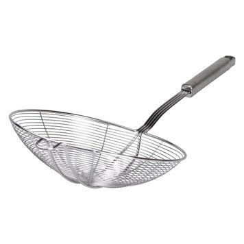Шумівка з нержавіючої сталі з ручкою &Oslash; 14 см для фритюру HP-19-16-14CM JKI-HP-19-16-14CM фото