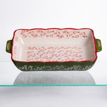 Форма для запікання Vintage 33&times;21&times;5.5 (см) прямокутна з ручками Зелена HM05-11 9019 фото