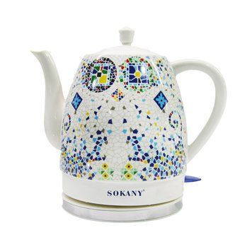 Електричний чайник Sokany SK-09008 1,5 літра безшумний Білий JKI-SK-09008 фото